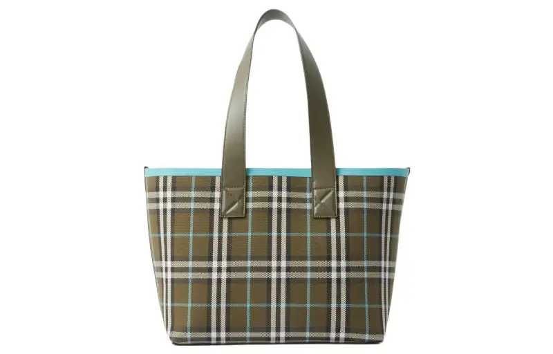 Burberry Cotton Canvas Bag, Tote Bag, Shopping Bag, Handbag Small Women's Olive Green