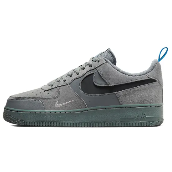 Nike Air Force 1 Low Cut Out Swoosh Grey