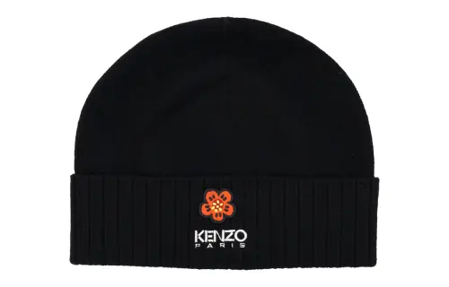 KENZO Boke Flower Logo Embroidered Beanie