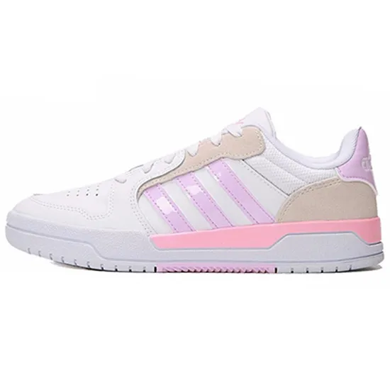 Adidas Neo Entrap Skateboard Shoes Women's Low-Top White Pink/Purple