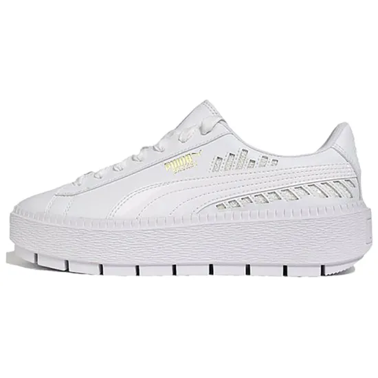 PUMA Platform Trace Skateboarding Shoes Women's Low-top White