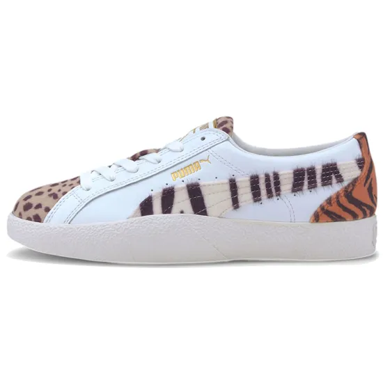 Puma Love Skateboarding Shoes Women's Low-top Leopard