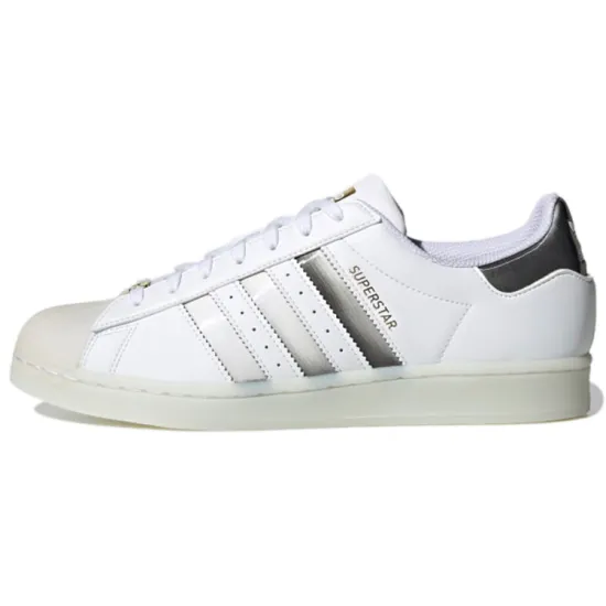 adidas originals Superstar Skateboarding Shoes Unisex Low-top White/Silver Grey