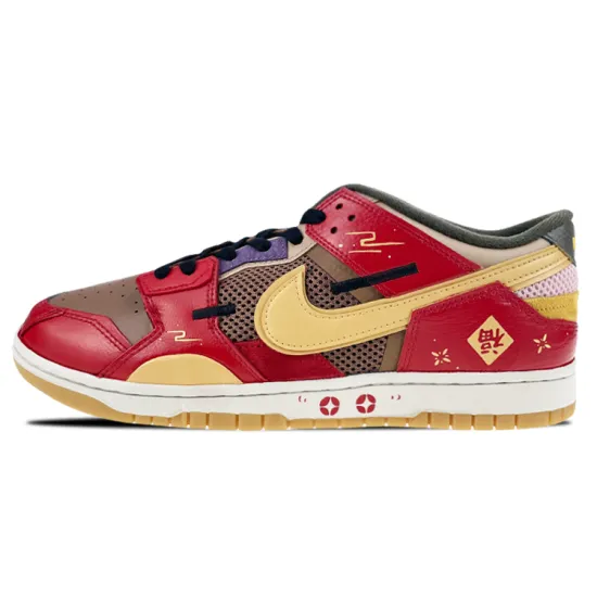 Nike Dunk Skateboarding Shoes Men Low-top Red/yellow