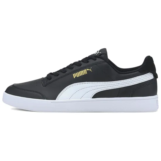 PUMA Shuffle Skateboarding Shoes Men Low-top Black/White/Gold