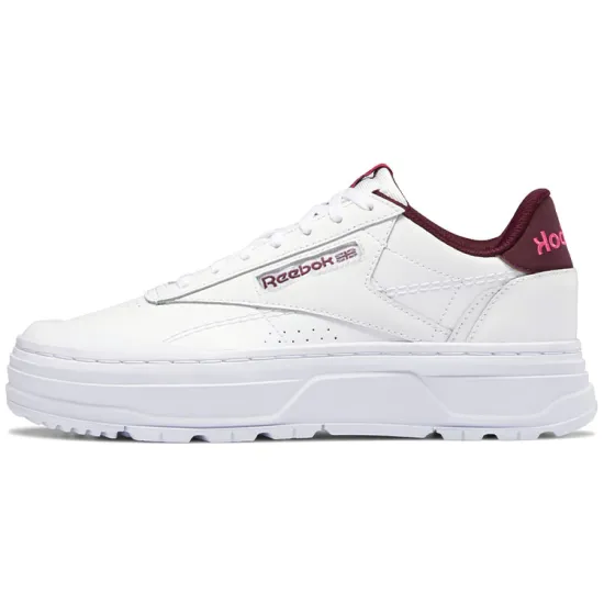 Reebok Club C Double Geo Cloud White Maroon Women's