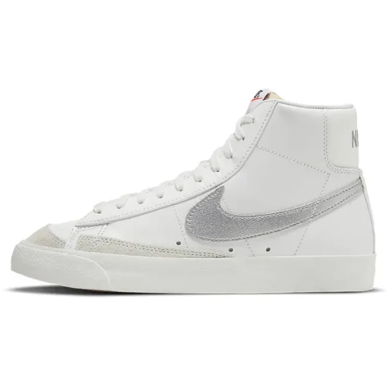 Nike Blazer Mid 77 White Silver Metallic Women's