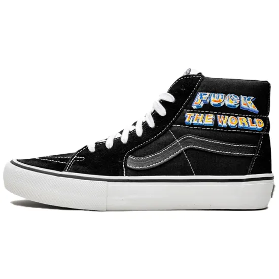 Vans Sk8-Hi Supreme Fuck The World Black