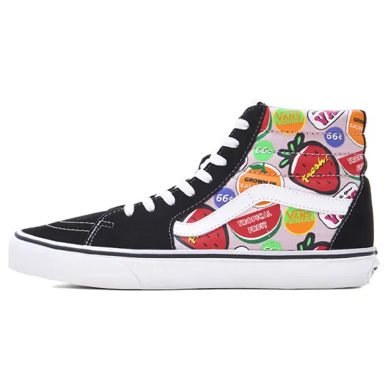 Vans SK8 Hi Black White Strawberry Multi‑Color