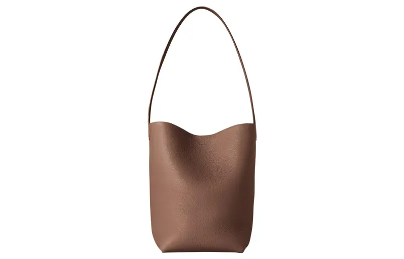 THE ROW N/S Park Grain Calfskin Bucket Bag, Tote Bag, Shopping Bag, Shoulder Bag, Handbag Medium Women's Taupe