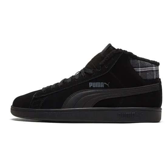 PUMA Smash V2 Mid Wtr Fleece Black Mid Board Shoes