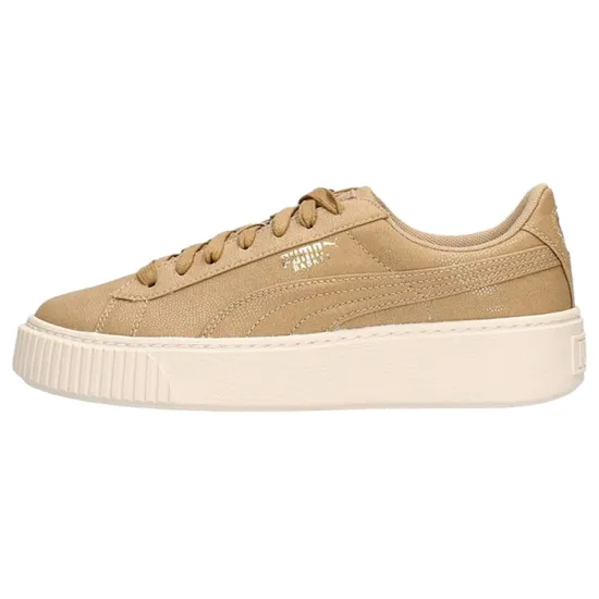 PUMA Basket Platform Cv 'Wheat White' Women's