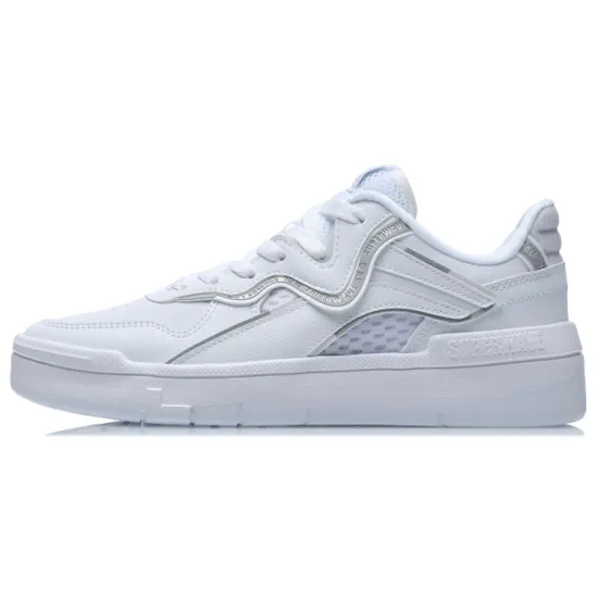 LINING Wave Skateboard Shoes Women's Low-Top White