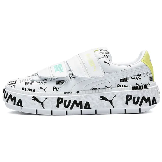 PUMA Platform Trace Skateboarding Shoes Women's Low-top White/Black