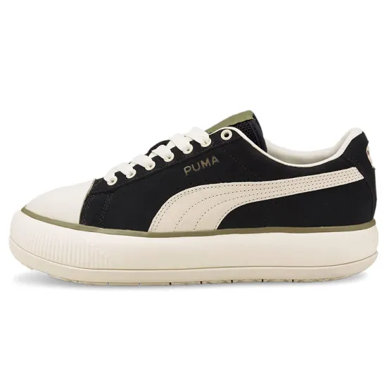 Puma Suede Skateboarding Shoes Unisex Low-top Black/Off-White