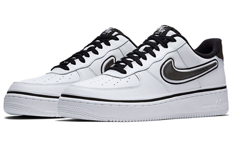 Nike Air Force 1 Low Sport Nba Unisex Skate Shoes White Black - 3