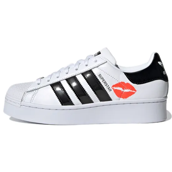 Adidas Originals Superstar Skateboarding Shoes Women's Low-top Black/white