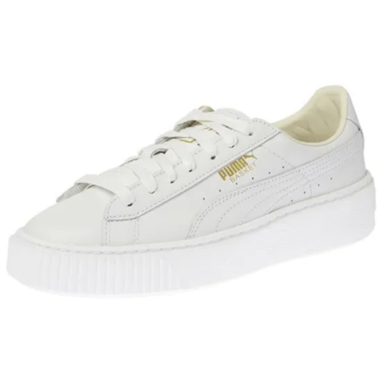 Fenty Beauty X Puma Basket Platform Core Skateboarding Shoes Women's Low-top White