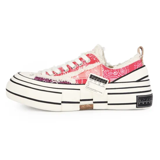 VESSEL G.O.P. Valentine Paisleys Low Top Skateboard Shoes Unisex Red