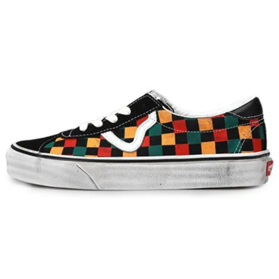Vans Sports Skateboarding Shoes Unisex Low-top Black/yellow/green