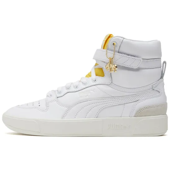 Puma Sky LX Skateboarding Shoes Unisex High-top White/Yellow