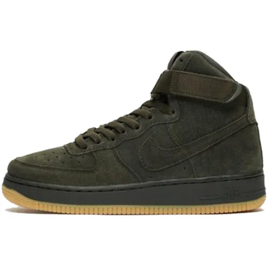 Nike Air Force 1 Skateboarding Shoes Men High-top Army Green