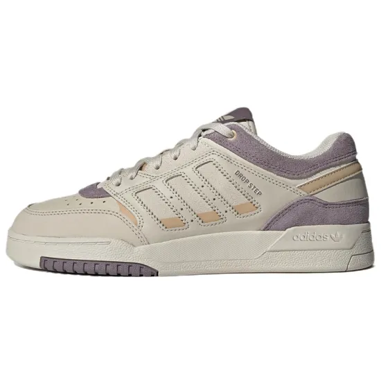 Adidas Originals Drop Step Skateboard Shoes Women's Low-top White/purple