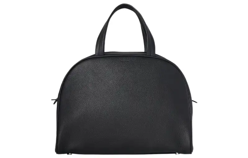 THE ROW Fine Grain Calfskin Bowling Bag, Handbag Women's Black