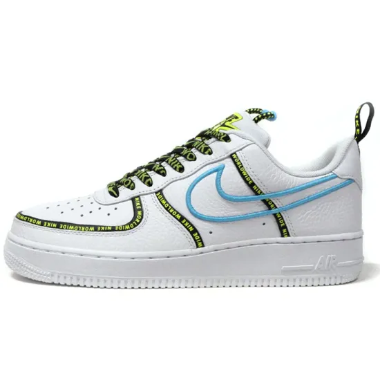 Nike Air Force 1 Low Worldwide White Blue Fury Volt