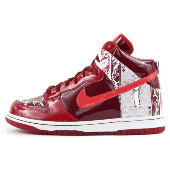 Nike Dunk High Skateboarding Shoes Men High-top Red/White