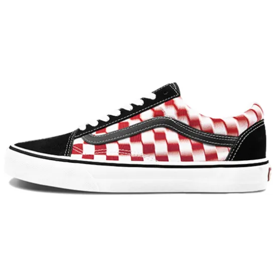 Vans Old Skool Skateboarding Shoes Unisex Low-top Black/Red/White