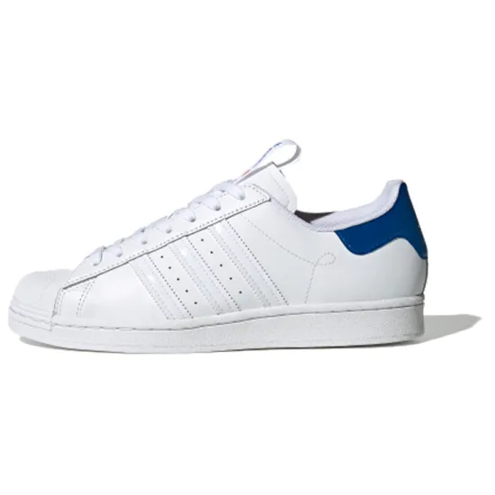 Adidas Originals Superstar Series Skateboarding Shoes Unisex Low-top White/Royal Blue