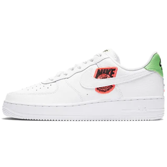 Nike Air Force 1 Low '07 Worldwide Pack Flash Crimson Green Strike Women's