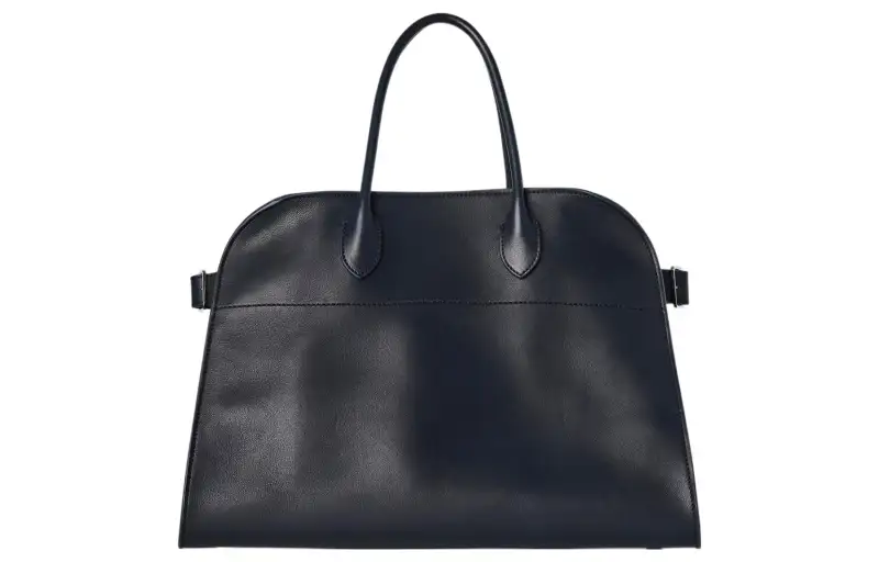 THE ROW Soft Margau Soft Glossy Leather Tote Bag, Shopping Bag, Handbag Women's Blue