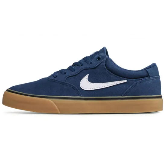 Nike SB Chron Skateboarding Shoes Unisex Low-top White/Royal Blue/Fern Green