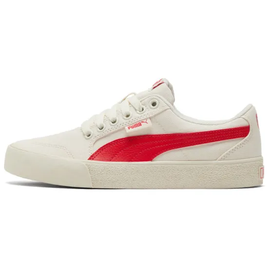 PUMA Skateboarding Shoes Unisex Low-top Off-white/red