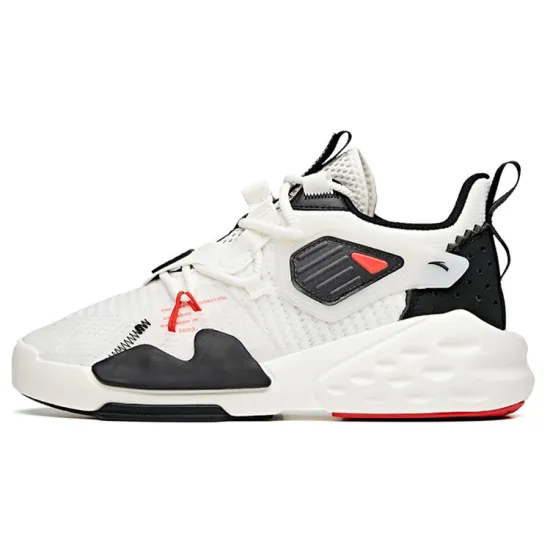 ANTA Bastard Casual Shoes Men Low-Top Ivory White Black
