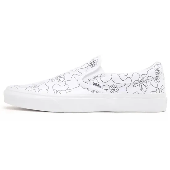 Vans Slip-on Skateboarding Shoes Unisex Low-top White/Black