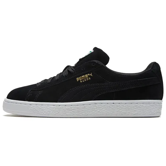 PUMA Suede Low Casual Board Shoes Black/Gold