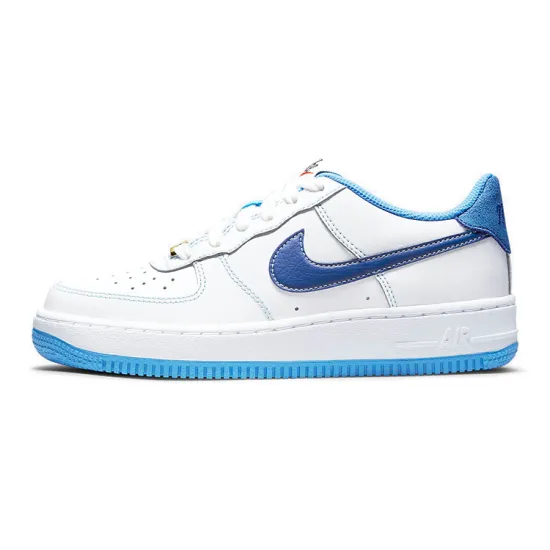 Nike Air Force 1 Skateboarding Shoes Women's Low-top White/Royal Blue