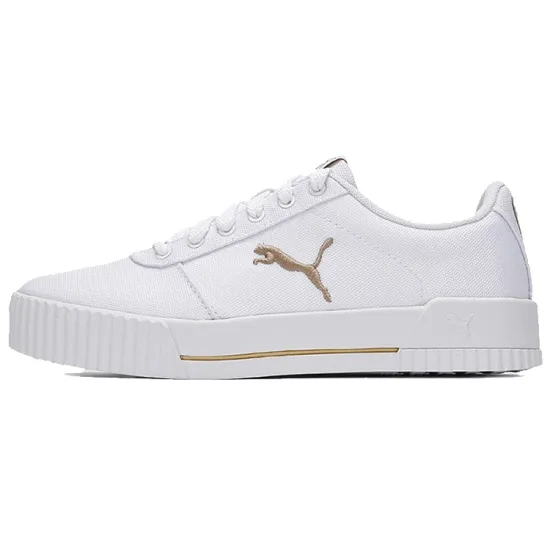 PUMA Carina Skateboarding Shoes Women's Low-top White/Gold