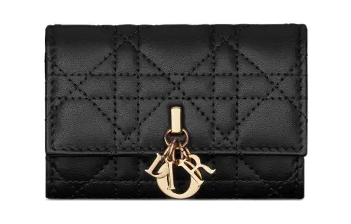 DIOR My Dior Sheepskin Wallet Women's Black