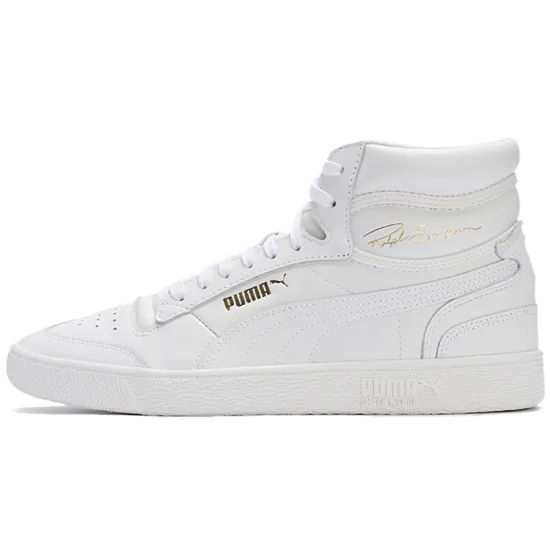 Puma Ralph Sampson Skateboarding Shoes Unisex High-top Puma White/gold