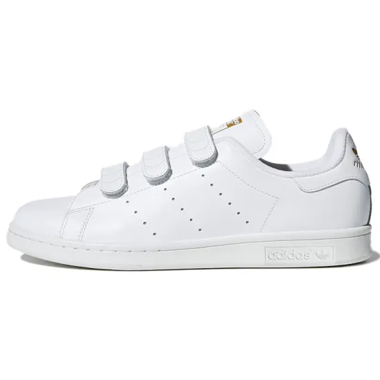 Adidas Originals STAN SMITH Collection Skateboard Shoes Unisex Low-top White/Gold