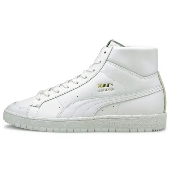 PUMA Ralph Sampson Skateboarding Shoes Unisex Mid-top White