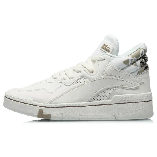 LINING Wave Skateboard Shoes Women's Mid-Top White