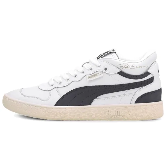 PUMA Ralph Sampson Skateboarding Shoes Unisex Low-top White/Dark Blue