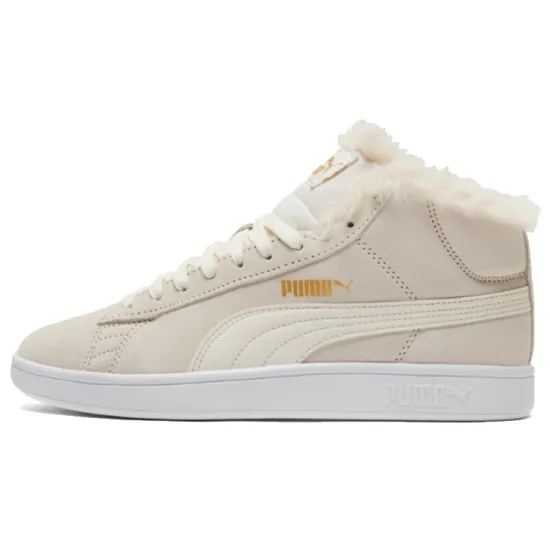 PUMA Smash V2 Skateboarding Shoes Women's Mid-top Off White