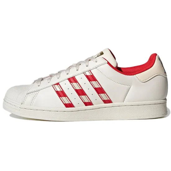 Adidas Originals Superstar Skateboard Shoes Unisex Low-top White/Red