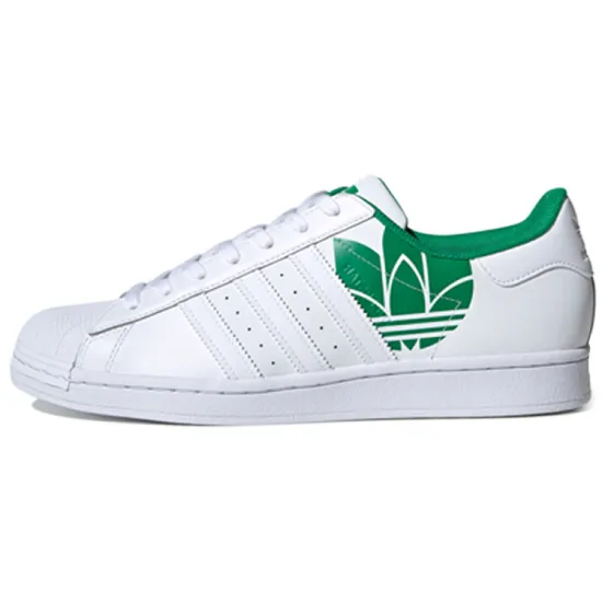 Adidas Originals Superstar Series Skateboard Shoes Unisex Low-top Green/white